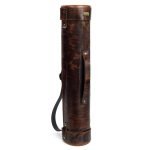 Bolster & Benefield vintage Leather document Tube. Carry blueprints, large pictures, artwork, A3, and A2 paper or prints.