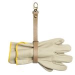 Leather glove holder strap creme bolster & benefield