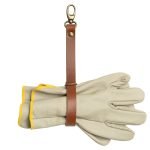 Leather glove holder strap cognac Bolster & Benefield