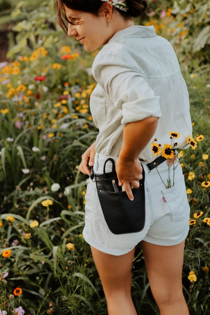 Navy Leather Tool Belt for women