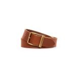 Leather belt for toolbelt cognac