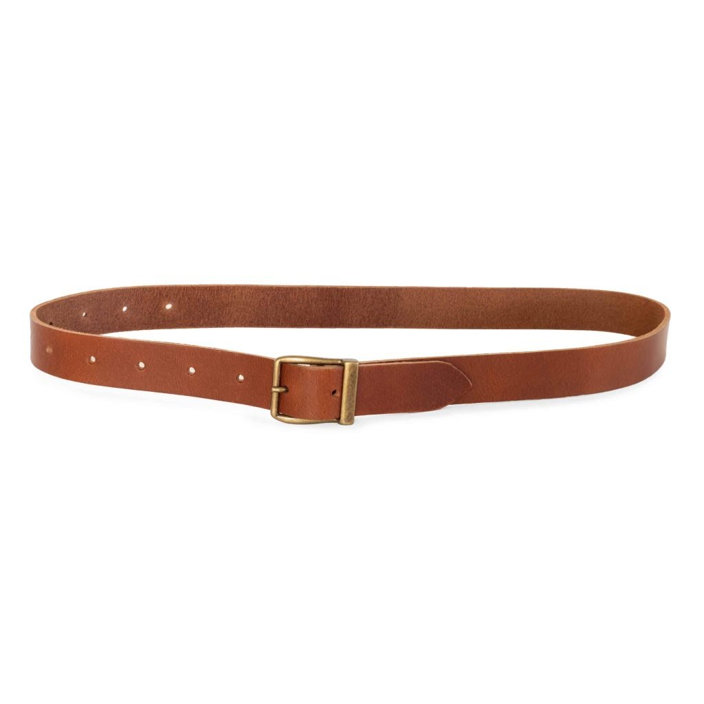 Leather belt for toolbelt cognac 3